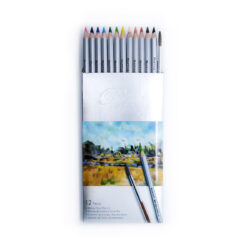 Кольорові олівці акварельні з пензликом 12кол Marco 7120-12CB