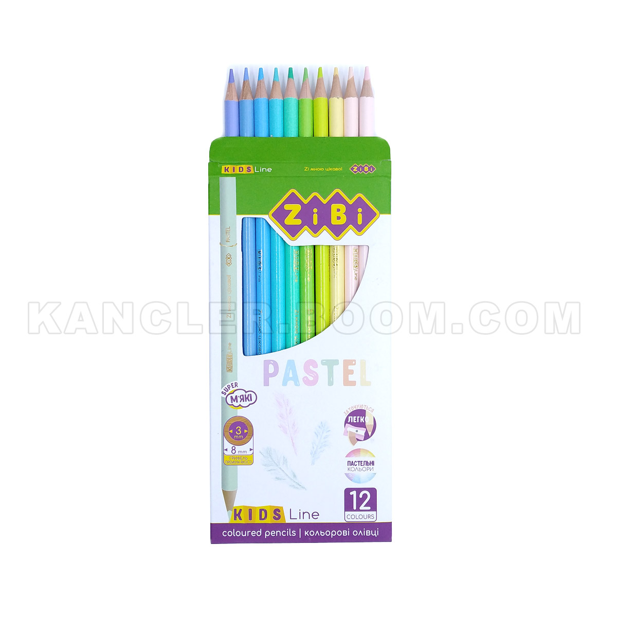 Кольорові олівці пастельні 12кол KidsLine ZB.2470