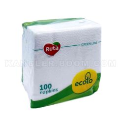 Серветки  Ecolo білі 100шт упаковці