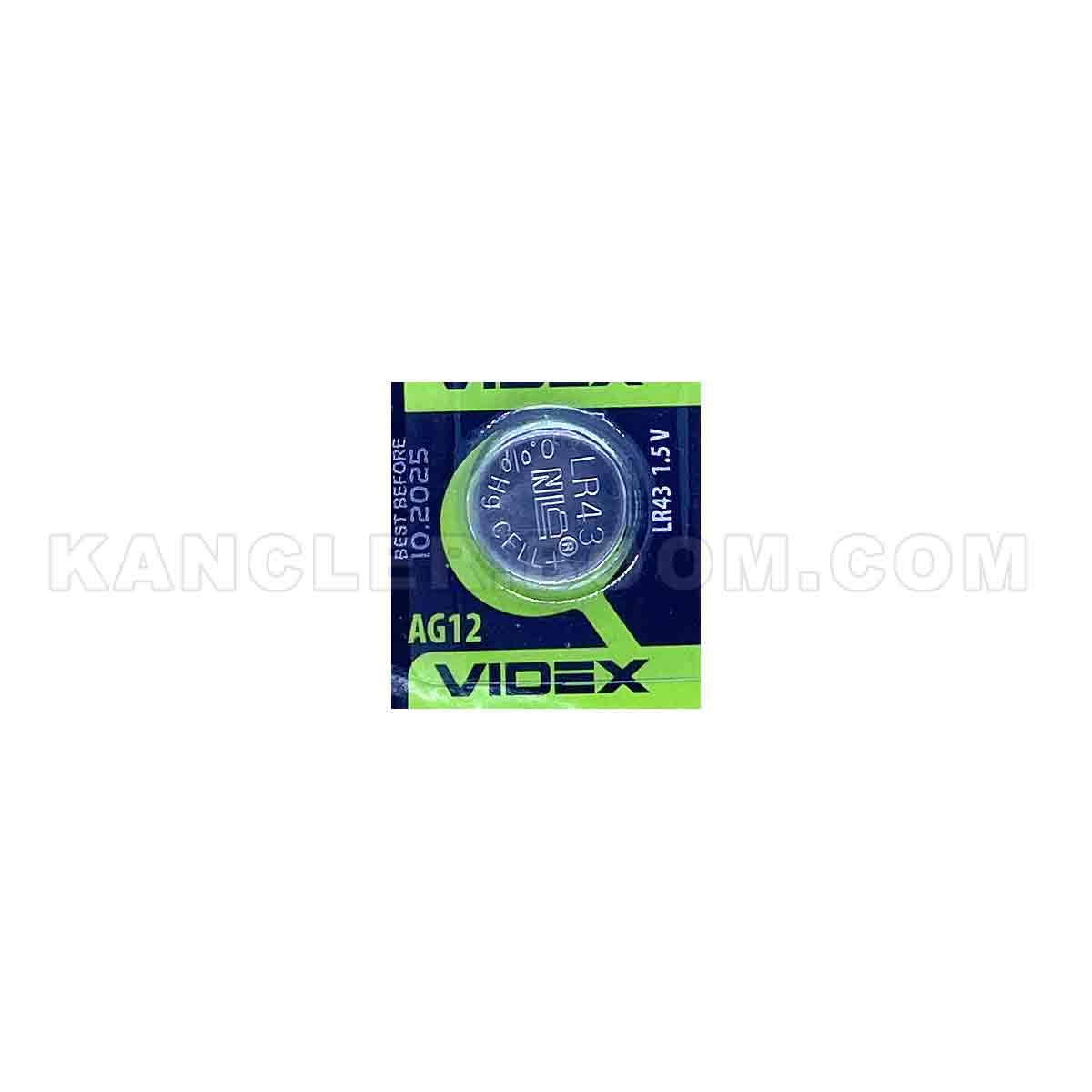 Батарейка Videx AG12 LR43 1.5V