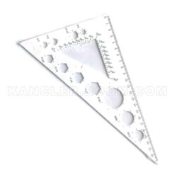 Трикутник 23 см непрозорий білий "Спектр-Канцпласт"