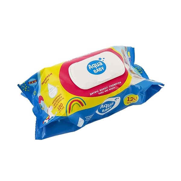 Серветки вологі Aqua Baby 120 штук